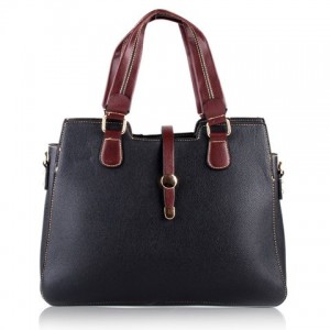 Simple Style Women's Tote Bag With Color Block and PU Leather Design